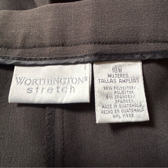 Worthington Women's Dressy Strait Leg Pants in Taupe/Grey - Picture 7 of 8